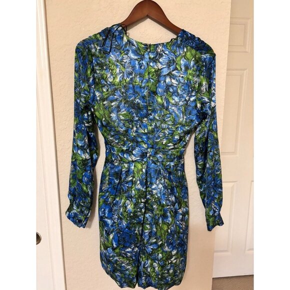 Vibrant Floral V-Neck Mini Dress - Picture 8 of 12